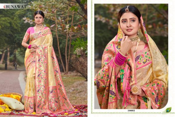 Bunawat Sonpari Paithani Silk Designer Wedding Saree Collection